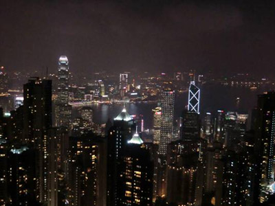 写真：香港の夜景